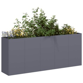Jardinera de acero laminado en frío antracita 200x40x80 cm en Macetas y jardineras | Comprar online en Foru.es