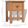 Mesitas de noche 2 unidades madera maciza de roble 36x30x47 cm de vidaXL, Mesitas de noche - Ref: Foro24-3053416, Precio: 216...