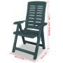Juego de comedor de jardín 9 piezas plástico verde de vidaXL, Conjuntos de jardín - Ref: Foro24-275081, Precio: 931,65 €, Des...