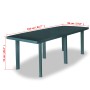 Juego de comedor de jardín 9 piezas plástico verde de vidaXL, Conjuntos de jardín - Ref: Foro24-275081, Precio: 931,65 €, Des...