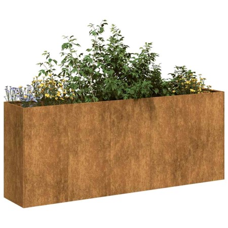 Jardinera oxidada 200x40x80 cm acero corten en Macetas y jardineras | Comprar online en Foru.es