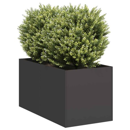 Jardinera de acero laminado en frío negro 40x80x40 cm en Macetas y jardineras | Comprar online en Foru.es