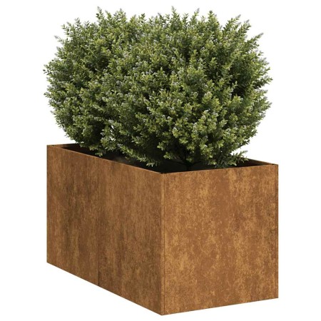 Jardinera oxidada 40x80x40 cm acero corten en Macetas y jardineras | Comprar online en Foru.es