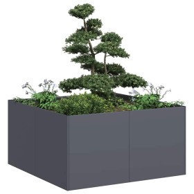 Jardinera de acero laminado en frío antracita 80x80x40 cm en Macetas y jardineras | Comprar online en Foru.es