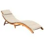 Garden lounger with solid acacia wood cushion by vidaXL, Loungers - Ref: Foro24-3061574, Price: 181,31 €, Discount: %