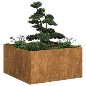 Jardinera oxidada 80x80x40 cm acero corten en Macetas y jardineras | Comprar online en Foru.es