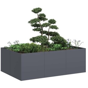 Jardinera acero gris antracita 120x80x40 cm en Macetas y jardineras | Comprar online en Foru.es