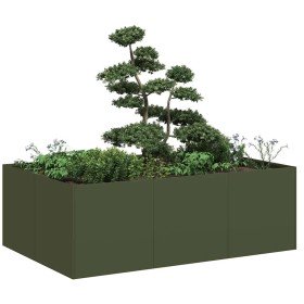 Jardinera acero verde oliva 120x80x40cm en Macetas y jardineras | Comprar online en Foru.es