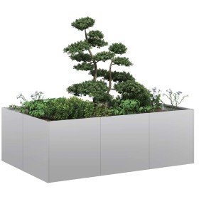 Jardinera 120x80x40 cm de acero galvanizado en Macetas y jardineras | Comprar online en Foru.es