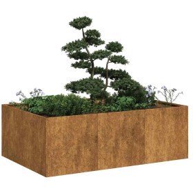 Jardinera oxidada 120x80x40 cm acero corten en Macetas y jardineras | Comprar online en Foru.es