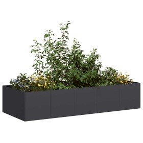 Jardinera de acero laminado en frío negro 200x80x40 cm en Macetas y jardineras | Comprar online en Foru.es