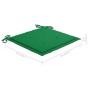 Sillas de jardín 2 uds madera maciza de teca con cojines verdes de vidaXL, Sillas de jardín - Ref: Foro24-3062735, Precio: 30...