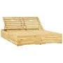 Double lounger and cream-impregnated pine wood cushions by vidaXL, Loungers - Ref: Foro24-3065971, Price: 326,16 €, Discount: %