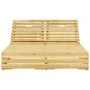 Double lounger and cream-impregnated pine wood cushions by vidaXL, Loungers - Ref: Foro24-3065971, Price: 326,16 €, Discount: %