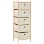 Estantes con 5 cestas de tela 2 unidades madera de cedro beige de vidaXL, Taquillas y armarios de almacenamiento - Ref: Foro2...