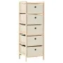 Estantes con 5 cestas de tela 2 unidades madera de cedro beige de vidaXL, Taquillas y armarios de almacenamiento - Ref: Foro2...