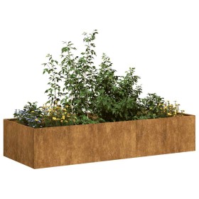 Jardinera oxidada 200x80x40 cm acero corten en Macetas y jardineras | Comprar online en Foru.es