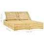 Double lounger and cream-impregnated pine wood cushions by vidaXL, Loungers - Ref: Foro24-3065971, Price: 326,16 €, Discount: %