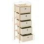 Estantes con 5 cestas de tela 2 unidades madera de cedro beige de vidaXL, Taquillas y armarios de almacenamiento - Ref: Foro2...