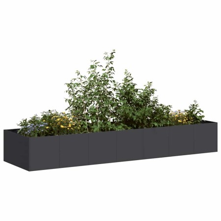 Jardinera de acero laminado en frío negro 280x80x40 cm en Macetas y jardineras | Comprar online en Foru.es