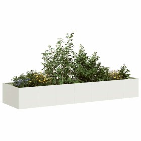 Jardinera acero blanco 280x80x40 cm en Macetas y jardineras | Comprar online en Foru.es