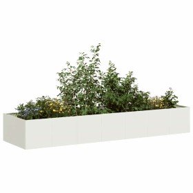 Jardinera acero blanco 280x80x40 cm en Macetas y jardineras | Comprar online en Foru.es