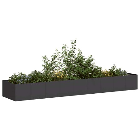 Jardinera acero negro 360x80x40 cm en Macetas y jardineras | Comprar online en Foru.es