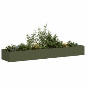 Jardinera acero verde oliva 360x80x40 cm en Macetas y jardineras | Comprar online en Foru.es