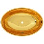 Lavabo 40x33x13,5 cm cerámica dorado de vidaXL, Lavabos - Ref: Foro24-143474, Precio: 74,35 €, Descuento: %
