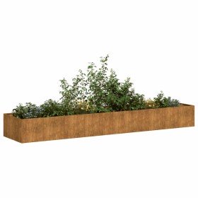 Jardinera oxidada acero corten 360x80x40 cm en Macetas y jardineras | Comprar online en Foru.es