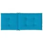 Cojín silla de jardín respaldo alto 2 uds tela azul 120x50x3 cm de vidaXL, Cojines para sillas y sofás - Ref: Foro24-43183, P...