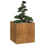 Jardinera oxidada 80x80x80 cm acero corten en Macetas y jardineras | Comprar online en Foru.es