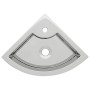 Lavabo con rebosadero 45x32x12,5 cm cerámica plateado de vidaXL, Lavabos - Ref: Foro24-143481, Precio: 89,53 €, Descuento: %