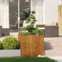 Jardinera oxidada 80x80x80 cm acero corten en Macetas y jardineras | Comprar online en Foru.es