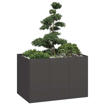 Jardinera acero negro 120x80x80 cm en Macetas y jardineras | Comprar online en Foru.es
