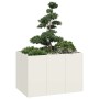 Jardinera acero blanco 120x80x80 cm en Macetas y jardineras | Comprar online en Foru.es
