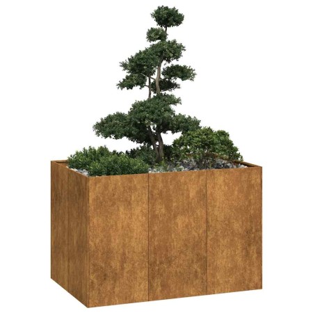 Jardinera oxidada 120x80x80 cm acero corten en Macetas y jardineras | Comprar online en Foru.es
