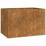 Jardinera oxidada 120x80x80 cm acero corten en Macetas y jardineras | Comprar online en Foru.es