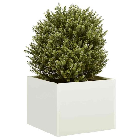 Jardinera acero blanco 40x40x30 cm en Macetas y jardineras | Comprar online en Foru.es
