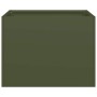 Jardinera acero verde oliva 40x40x30 cm en Macetas y jardineras | Comprar online en Foru.es