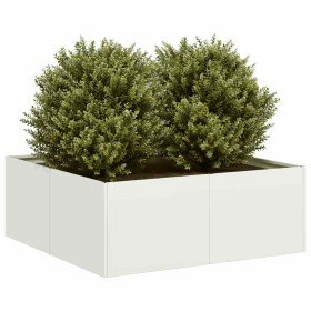 Jardinera acero blanco 80x80x30 cm en Macetas y jardineras | Comprar online en Foru.es