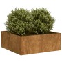 Jardinera oxidada acero corten 80x80x30 cm en Macetas y jardineras | Comprar online en Foru.es