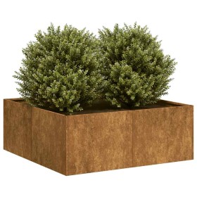 Jardinera oxidada acero corten 80x80x30 cm en Macetas y jardineras | Comprar online en Foru.es