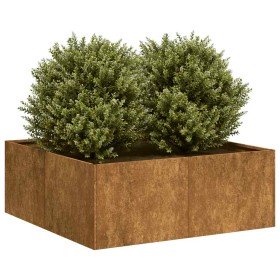 Jardinera oxidada acero corten 80x80x30 cm en Macetas y jardineras | Comprar online en Foru.es