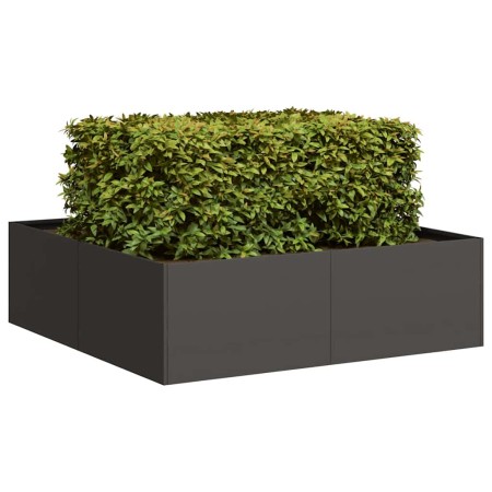 Jardinera acero negro 100x100x30 cm en Macetas y jardineras | Comprar online en Foru.es