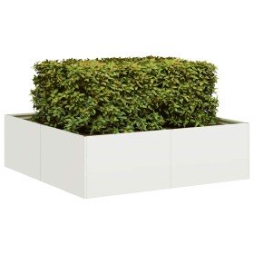 Jardinera acero blanco 100x100x30 cm en Macetas y jardineras | Comprar online en Foru.es