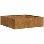 Jardinera oxidada acero corten 100x100x30 cm en Macetas y jardineras | Comprar online en Foru.es