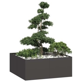 Jardinera acero negro 100x100x40 cm en Macetas y jardineras | Comprar online en Foru.es