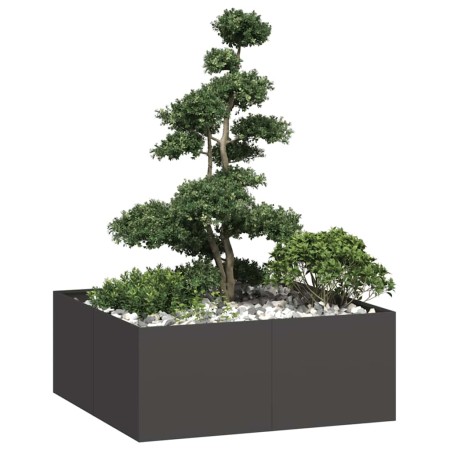 Jardinera acero negro 100x100x40 cm en Macetas y jardineras | Comprar online en Foru.es
