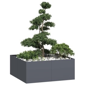 Jardinera acero gris antracita 100x100x40 cm en Macetas y jardineras | Comprar online en Foru.es